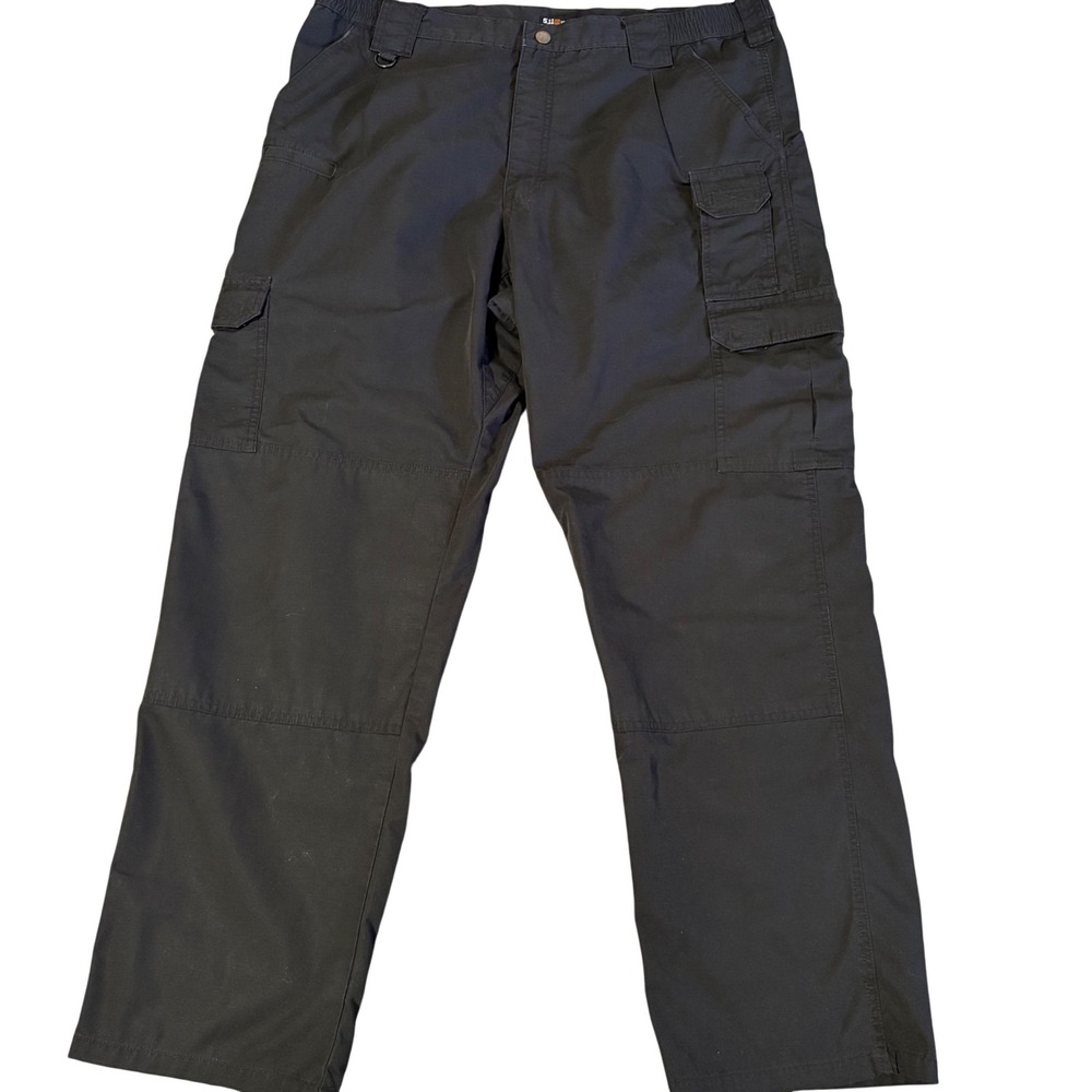5.11 Tactical Cargo Pants Mens 38x32 Black Ripstop Multi-Pocket Trousers 74273
